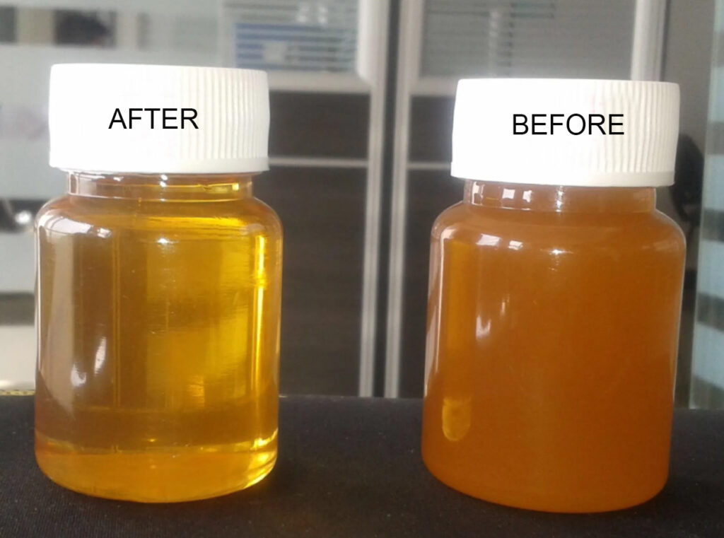 How to do emulsified lubricating oil filtration process?